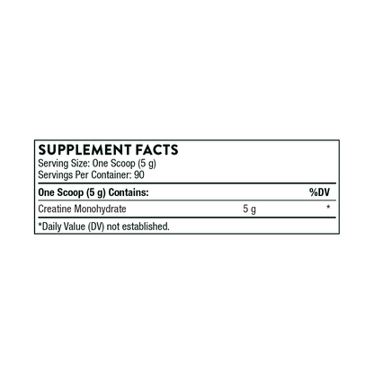Thorne Creatine for Lean Muscle Mass, Endurance, Cellular Energy & Brain Function - 90 Servings